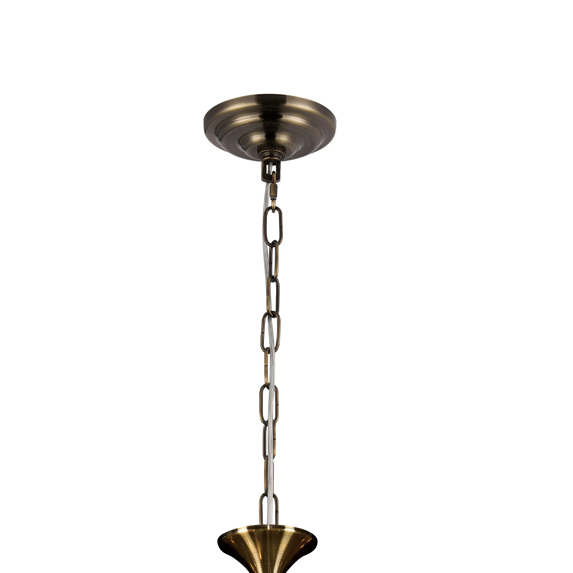 Coniston Pendant 16 Light (46kg) Antique Brass IL32811AB  Diyas Coniston Antique Brass